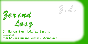 zerind losz business card